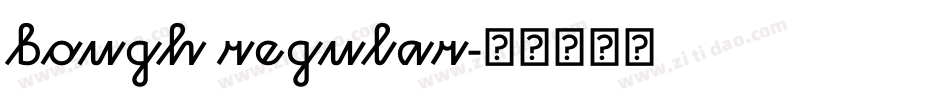 bough regular字体转换